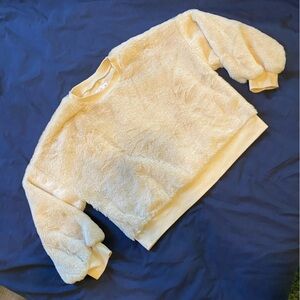 Creamy Furry Crop-top